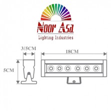 وال واشر 6 وات نورآسا وال واشر 6 وات نورآسا